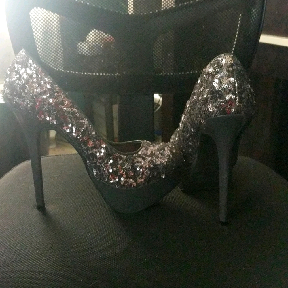 Sequined stilettos